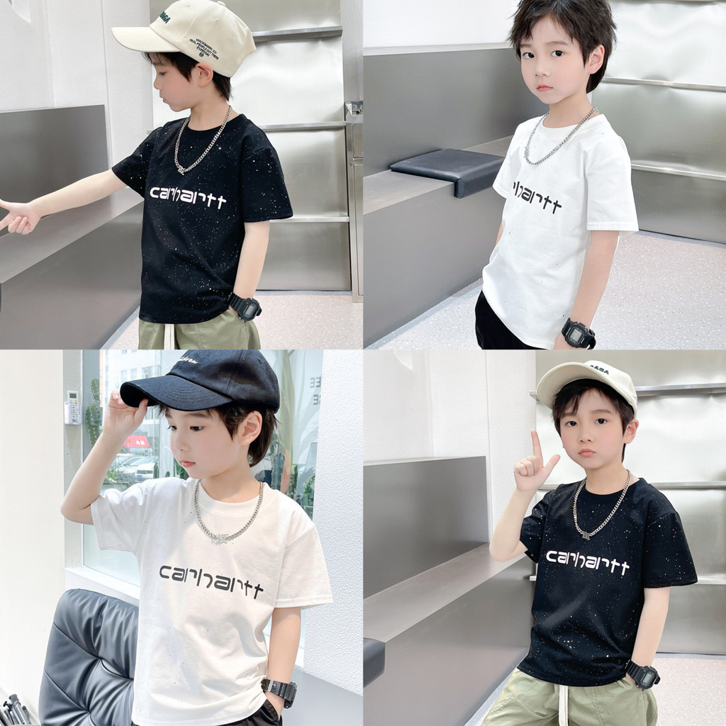 80-160ซมพร้อมส่ง เสื้อยืดลําลอง คอกลม แขนสั้น ผ้าฝ้าย ประดับเลื่อม ทรงหลวม แฟชั่นเรียบง่าย สําหรับเด็ก เสื้อเด็ก9-12เดือน 1ขวบ 2ขวบ 3ขวบ 4ขวบ 5ขวบ 6ขวบ 7ขวบ 8ขวบ