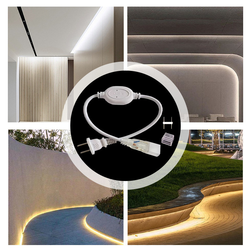 ปลั๊กต่อนีออนเฟล็ก 220V เขี้ยวต่อความยาว ไฟ LED ปลั๊ก 
 - รูปที่ 5