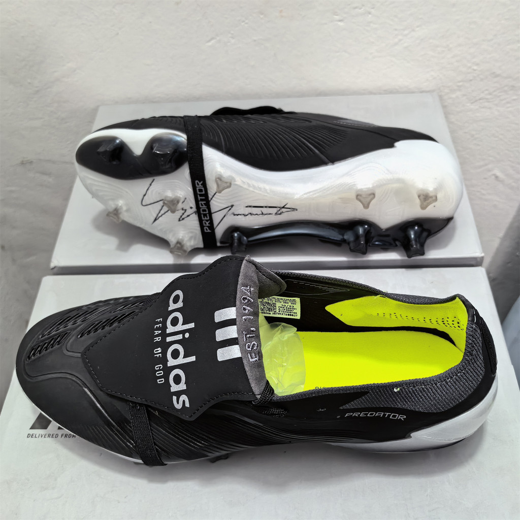 Predator 2024 Y3 Elite Tongue FG 39-45 รองเท้าฟุตบอลถักกลางแจ้งสําหรับผู้ชายรองเท้าฟุตบอลกันลื่นและทนต่อการสึกหรอ