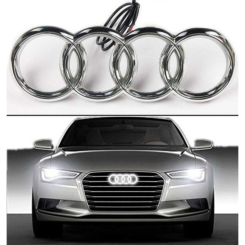 สติกเกอร ์ กระจังหน ้ า LED Insignia Grille Light สําหรับโลโก ้ AUDI ไฟ LED AUDI