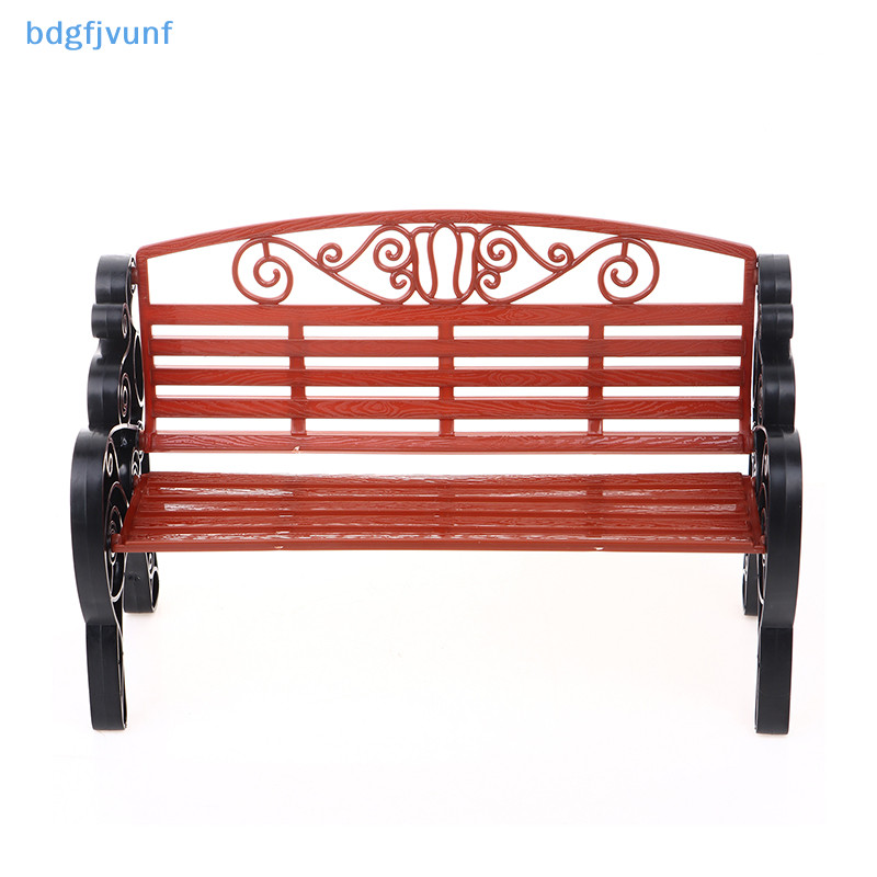Bdgf 1 ตุ ๊ กตา Miniature Park Bench Recliner Lounge เก ้ าอี ้ Mini Double Chair รุ ่ น Garden Decor ของเล ่ นตุ ๊ กตา House อุปกรณ ์ เสริม TH