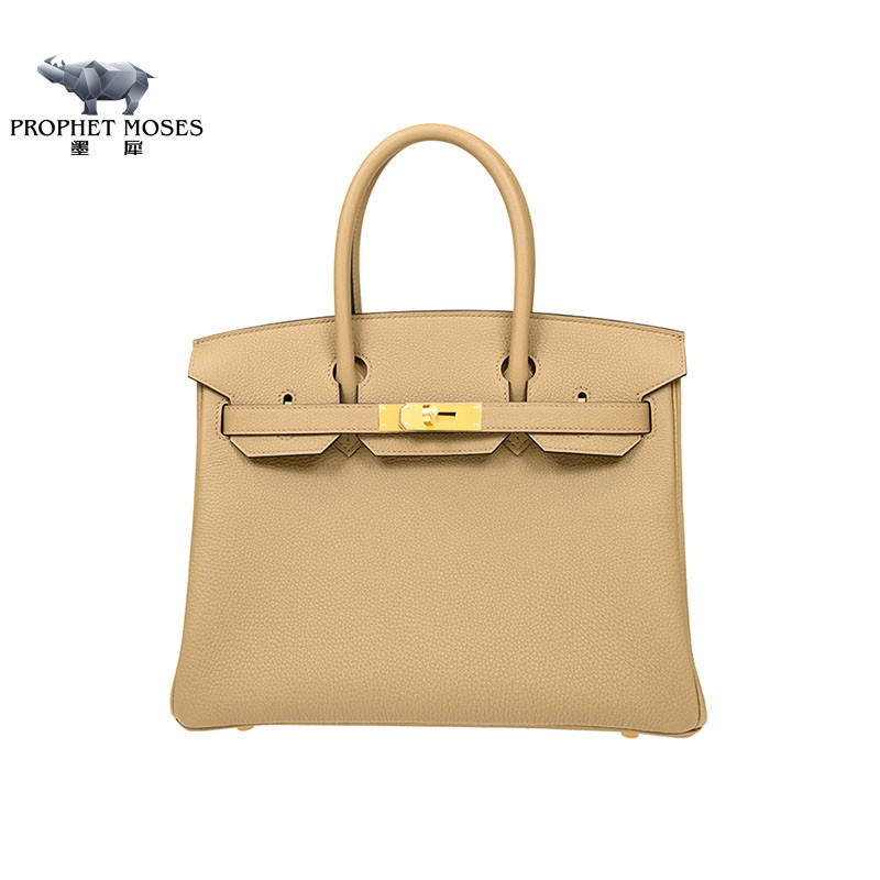 Moxi Hermes/Hermes Women's Bag BIRKIN 30 Handbag Classic Gold Buckle Togo Leather