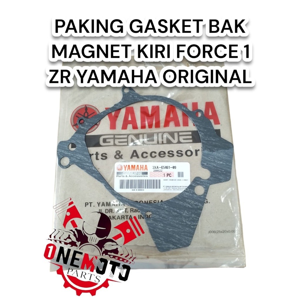 MESIN Orimoto - GASKET CRANKCASE COVER 2 PAKING GASKET ENGINE CENTER LEFT FORCE 1 ZR YAMAHA 3XA-E546