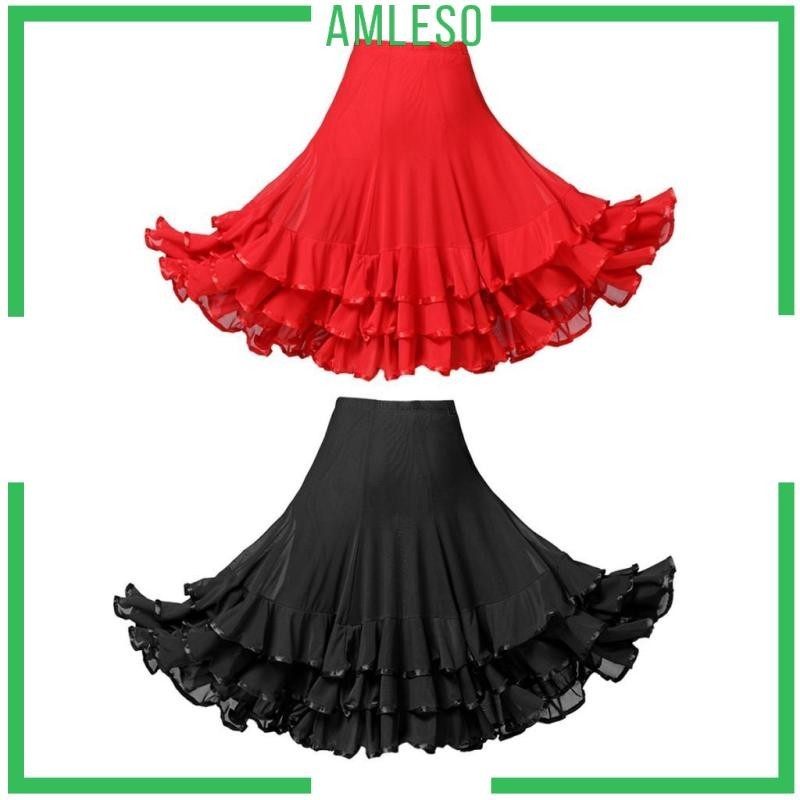 [ Amleso ] ผู ้ หญิงห ้ องบอลรูมละติน Tango เต ้ นรํากระโปรงกระโปรงเต ้ นรํากระโปรงสะโพกแผ ่ นกระโปรงชุดละตินเครื ่ องแต ่ งกาย