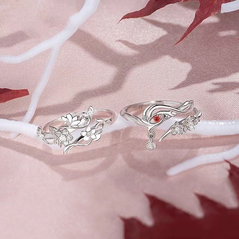 แหวนคู ่ เจ ้ าหน ้ าที ่ สวรรค ์ พร Huacheng Xie Lian Simple Niche บุคลิกภาพแหวนอุปกรณ ์ เสริม