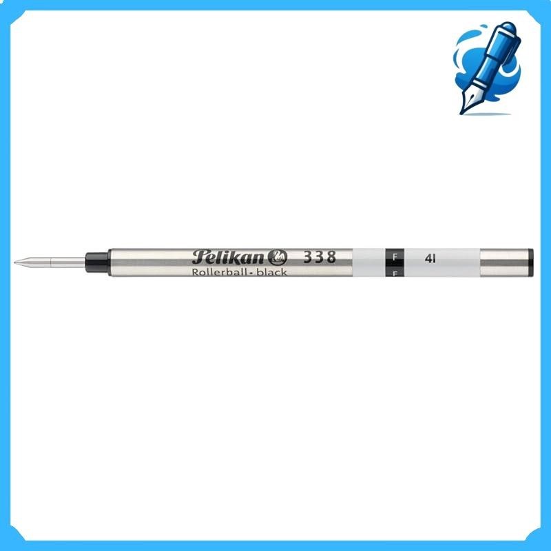 Pelikan Pelikan ballpoint pen, water-based, alternative lead, black M, medium 338, officially imported.