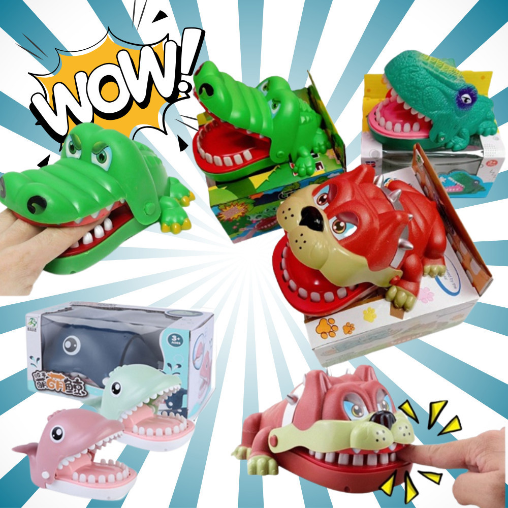 ของเล่นเด็ก เกมส์หมางับนิ้ว จระเข้งับนิ้ว ไดโนเสาร์งับนิ้ว ฉลามงับนิ้ว MA YIM Toys Plus