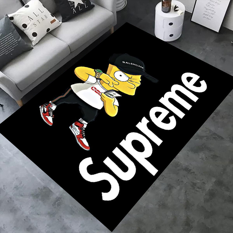 Supreme พรมสีแดงแฟชั ่ นแบรนด ์ ห ้ องนั ่ งเล ่ นพรมตกแต ่ งพื ้ นมีสไตล ์