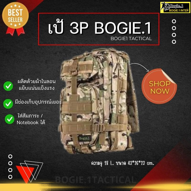 Bogie1 เป้ กระเป๋าเดินทาง สำหรับเดินป่า รุ่น 3P