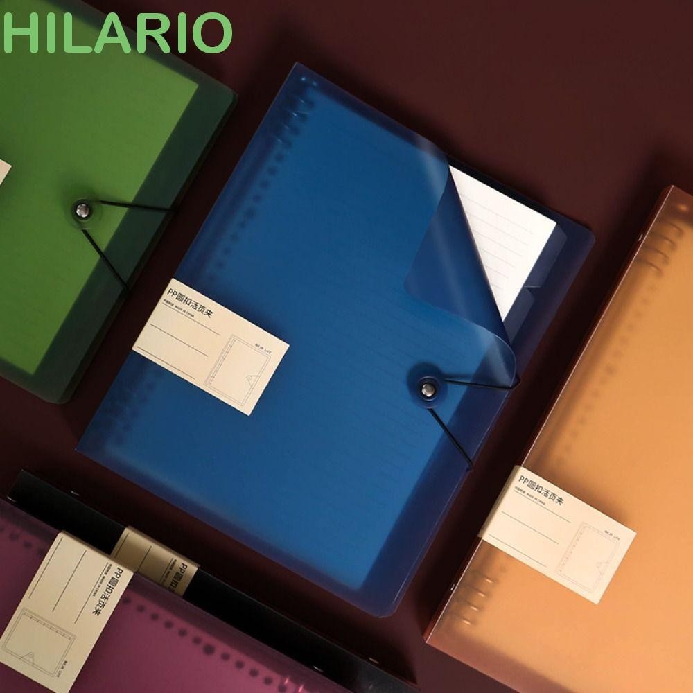 Hilario A5/B5/A4 Binder Cover, ฝาครอบด้านใน Notebook Binder หลวม Leaf Notebook Shell, การออกแบบ 8 หลุม DIY Binder โปร่งใส A4 แฟ้มโฟลเดอร์กระดาษทดสอบ