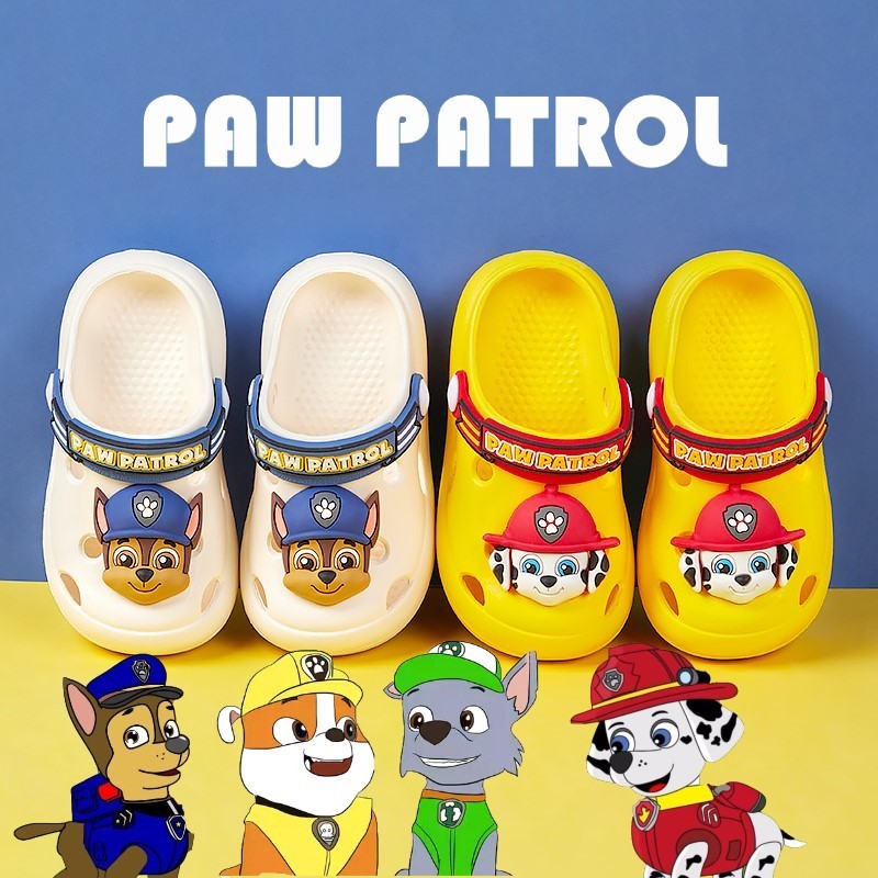 Cheerful Mario 13-19ซม Paw Patrol รองเท้าฤดูร้อนเด็ก การ์ตูน รองเท้าแตะหมาเด็กผู้ชาย หลายสี วัสดุEVA รองเท้ารัดส้นเด็กผู้ชาย