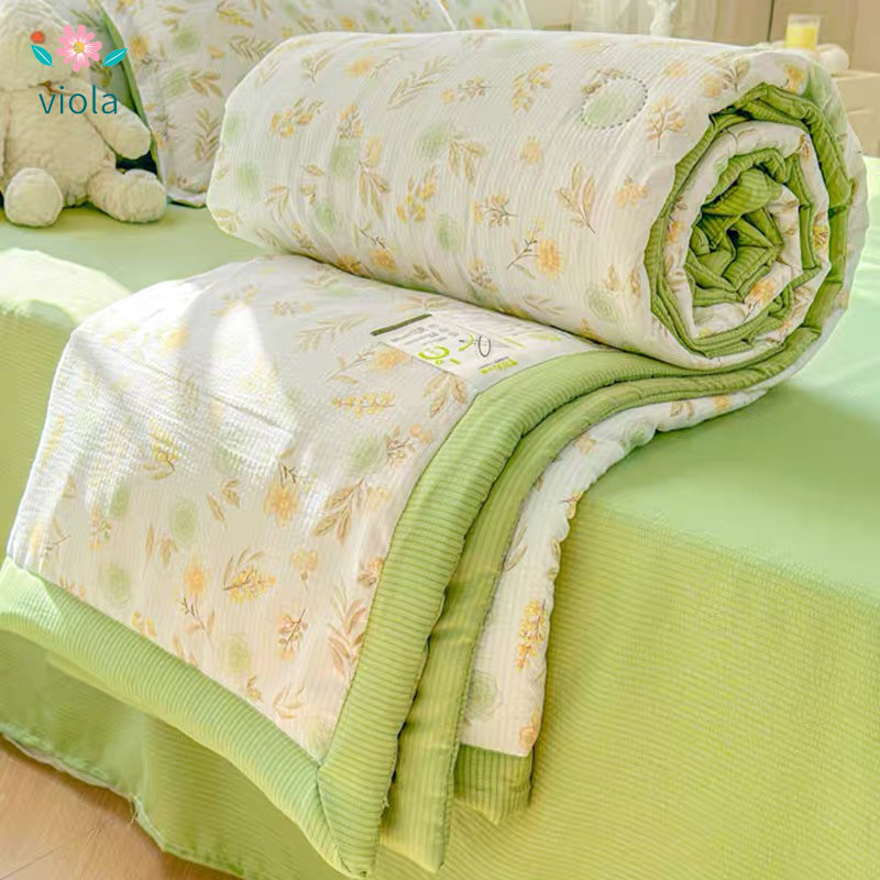 ผ้าห่มใยไหม ผ้าฝ้ายcotton เนื้อนุ่มเย็นสะบาย ระดับA 3/4/5ฟุต blanket