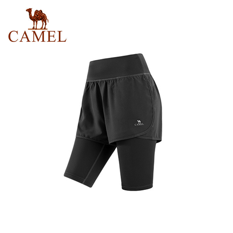 Camel โยคะสั ้ นหญิงกันลื ่ นวิ ่ งฤดูร ้ อนกีฬาสามจุดเอวสูงกระชับสะโพกยกกางเกงออกกําลังกาย