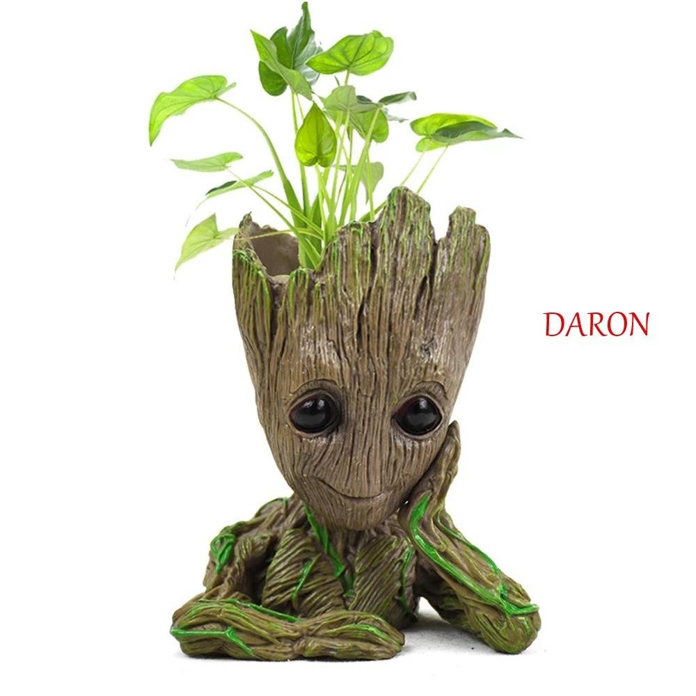Daron Groot ดอกไม ้ หม ้ อตกแต ่ งบ ้ าน Multifunctional Garden Planter สําหรับของขวัญปากกาหม ้ อ Groot ของเล ่ น