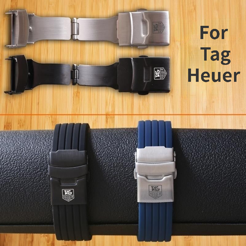 สําหรับ TAG Heuer สายยางซิลิโคน 18/19/20/22/24 มม.นาฬิกาสําหรับ Aquaracer F1 Monaco Carrera Series เรซินธรรมชาติสร้อยข้อมือกีฬากันน้ํา