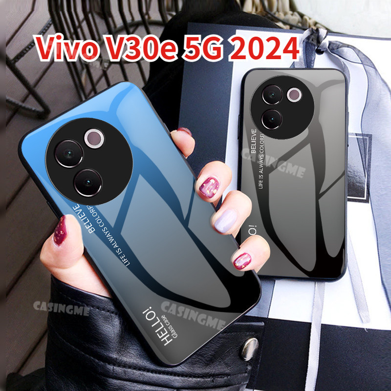 Vivo V30e 5G 2024 กระจกนิรภัยสําหรับ Vivo V30e V30 E VivoV30e V 30E Pro 5G 2024 Casing Gradient เคสโ