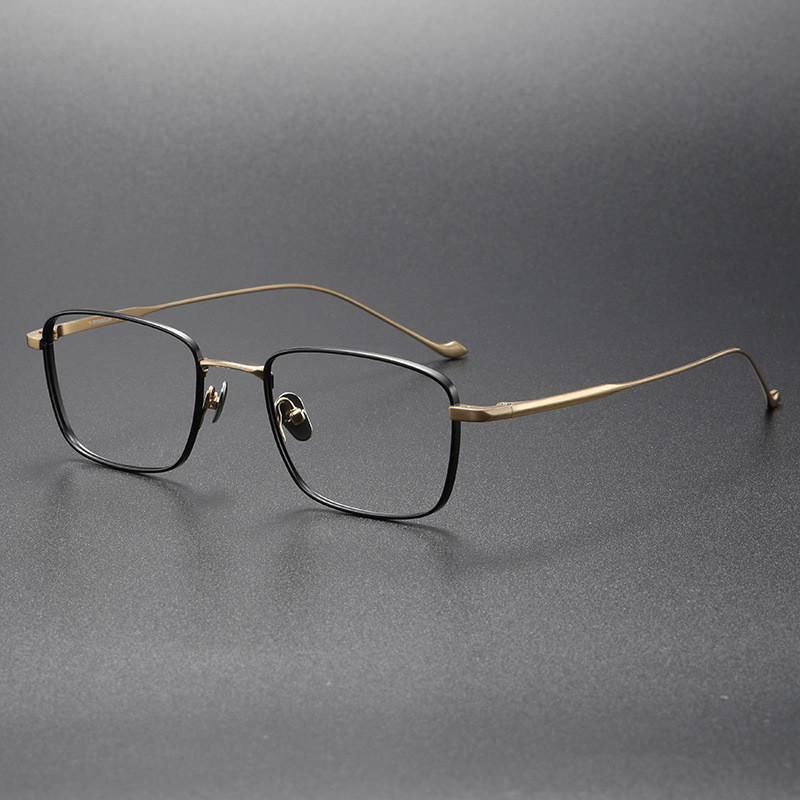 133มม. ULTRA LIGHT PURE TITANIUM แว่นตาผู้ชายผู้หญิงสแควร์กรอบแว่นตา CHORD-F