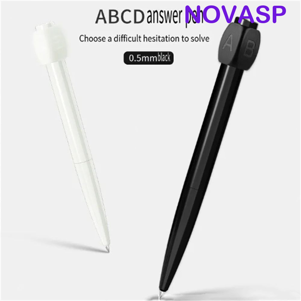 Novasp Answer Pen, ABCD เลือกฆ ่ าเวลาของเล ่ น Rotatable Gel Pen, Creative Writing 0.5 มม.บุคลิกภาพโรตารี Neutral ปากกา Artifact การประชุม
