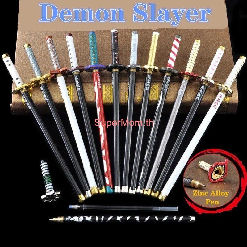 20 ซม.Demon Slayer Series เจล Pen,0.5 มม.20 ซม.หมึกสีดําเติมเขียน Pen,Refill คอสเพลย ์ Prop,Kid นักเรียน Gifts,School เครื ่ องเขียนอุปกรณ ์