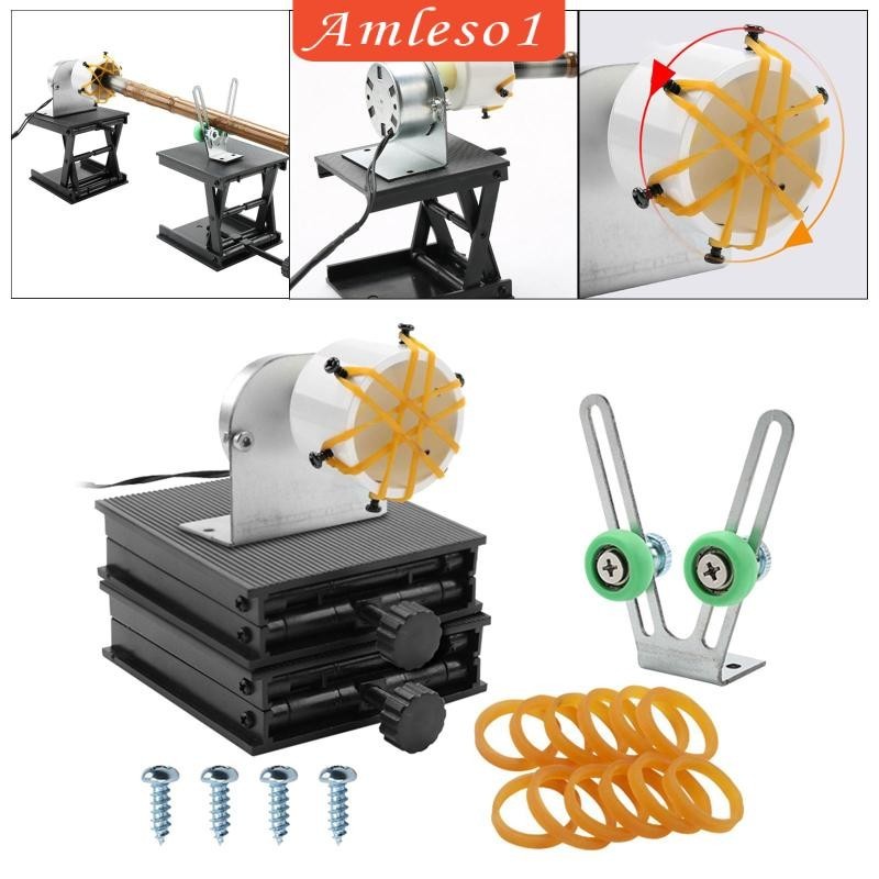 [ Amleso1 ] Lure Fishing Rod Winding Machine Automatic Fishing Pole Repair Fishing Tools for Repair Supplies with Adjustable Base 220V