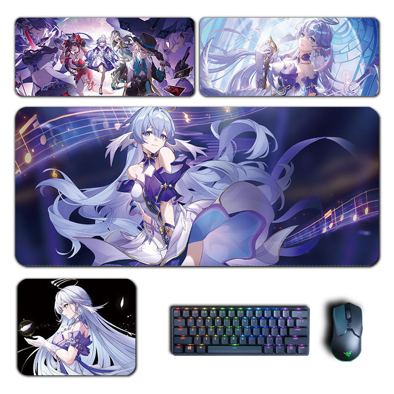 Honkai น่ารัก Robin แผ่นรองเมาส์ Honkai Star Rail แผ่นรองเมาส์ขนาดใหญ่แป้นพิมพ์คอมพิวเตอร์ XXL Padding อะนิเมะพีซีอุปกรณ์เสริมสําหรับเล่นเกมแผ่นรองโต๊ะ