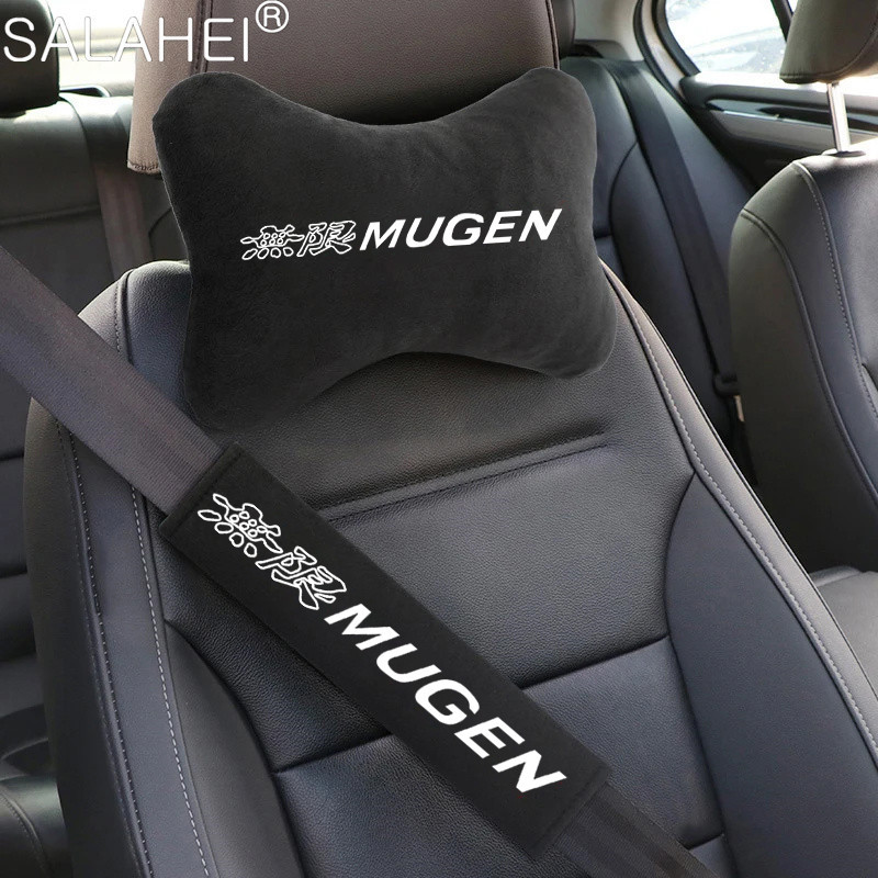 สําหรับ Honda Mugen Typer ACCORD Civic FK8 FIT GK5 JAZZ CRV XRV รถคอ Headrest หมอนเบาะที ่ นั ่ งสนั