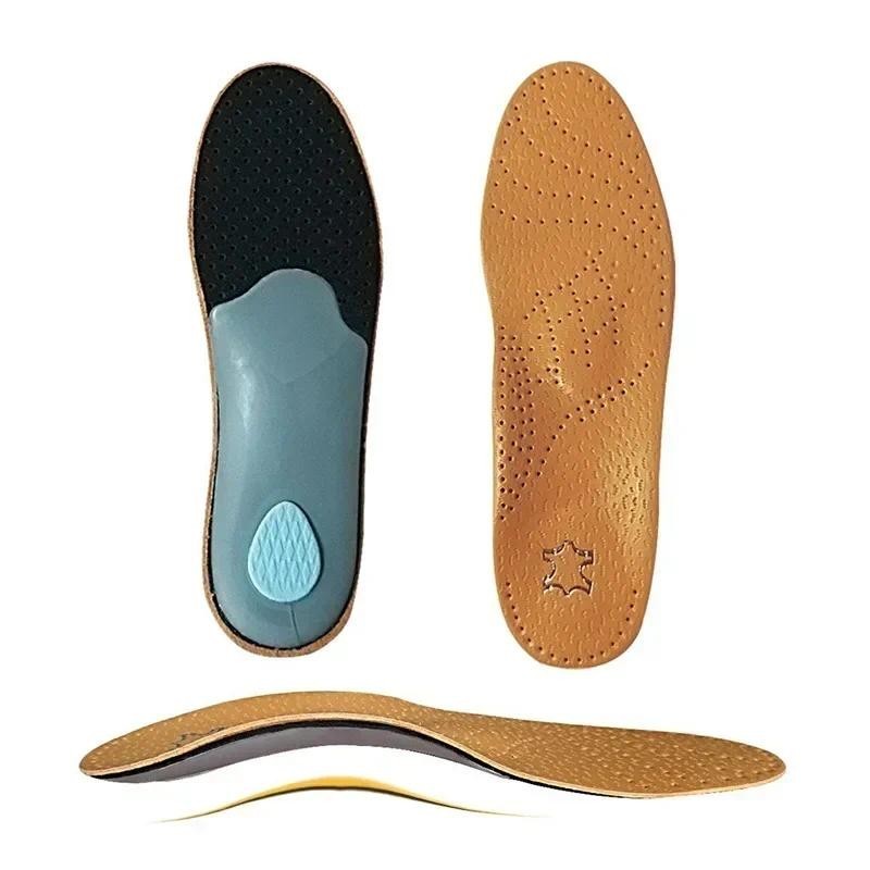 Orthopedic Insoles สําหรับรองเท้า Pads Arch สนับสนุน Insoles Plantar Fasciitis คุณภาพ Cowhide Deodorising สําหรับ Man Woman รองเท้าแทรก