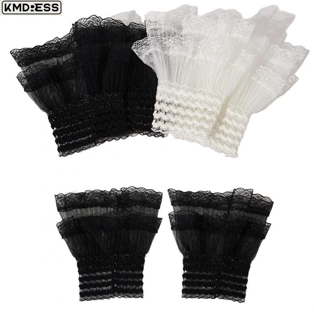 [KMDRESS]Lace  Decorative Cuff Double-layer Mesh Horn Sleeve DIY Photo Background Prop
