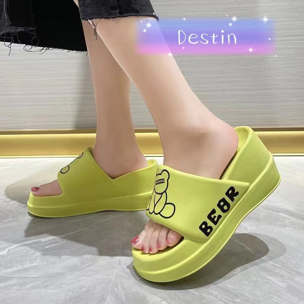 Destin พร้อมส่งจากไทย (LT-WIN/LT-BAM) องเท้าแตะ รองเท้าแฟชั่น สะดวกสบาย ฟชั่น ด้านล่างหนา 2024 ใหม่ วัสดุที่มีคุณภาพ