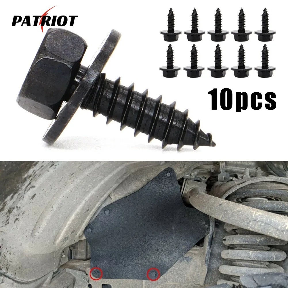 10-30 ชิ้น Splash Shield Bolts สกรู – คลิปกันชนพร้อมปะเก็น – Auto Fender Fasteners – Rivets คลิปคงที่ – อุปกรณ์ซ่อมอัตโนมัติ – สําหรับเครื่องยนต์ภายใต้ฝาครอบ, ตัวถังรถ
