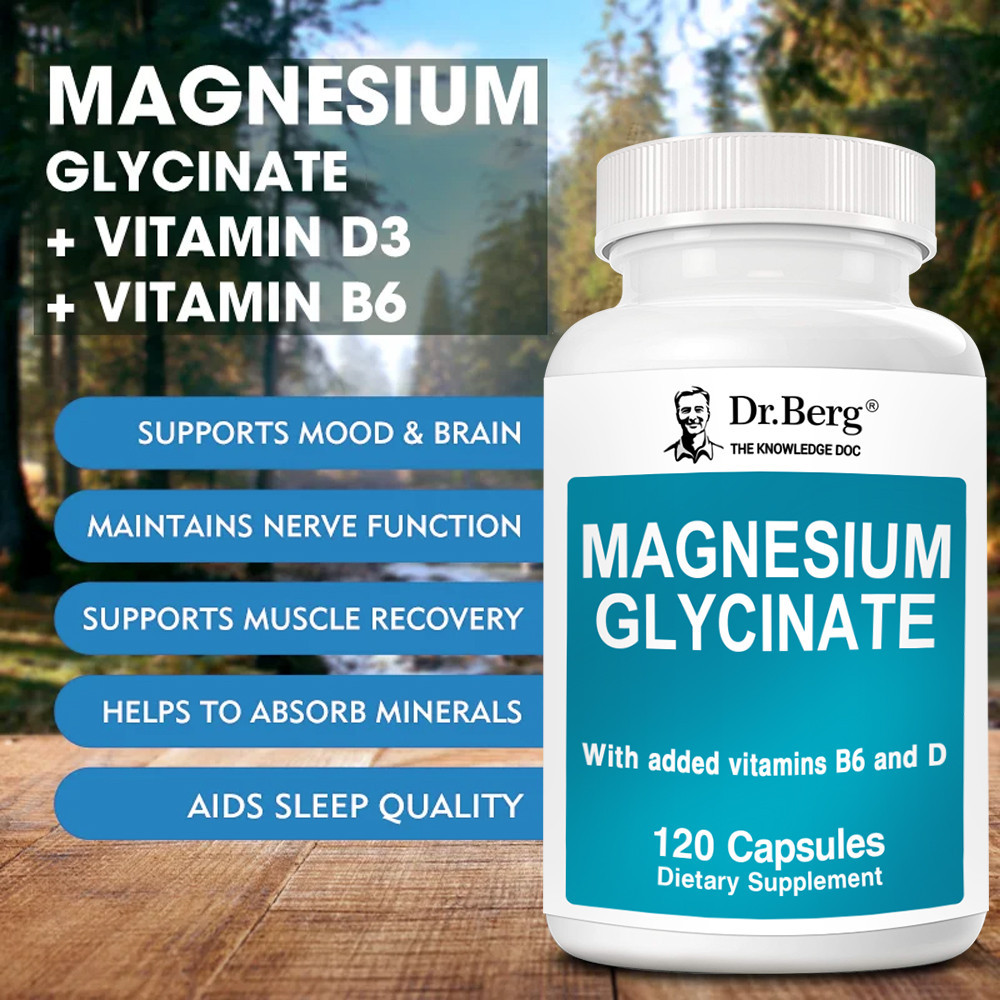 ดร. Bergs - Magnesium Glycinate 400 mg - Chelated Magnesium Glycinate Capsules สําหรับความเครียด สงบ ผ่อนคลาย และนอนหลับ - รูปที่ 2