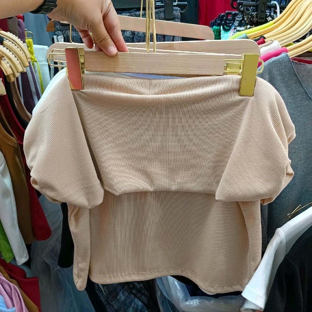 HPS เสื้อปาดไหล่ ผ้าร่องนิ่ม อก 42-50" นิ้ว