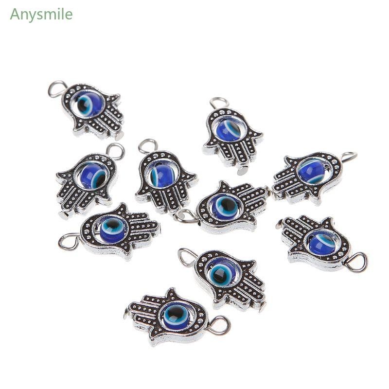 Anys 10 ชิ้น Evil Eyeball จี้ตะขอเดี่ยวสําหรับ Diy สร้อยข้อมือสร้อยคอ Supply