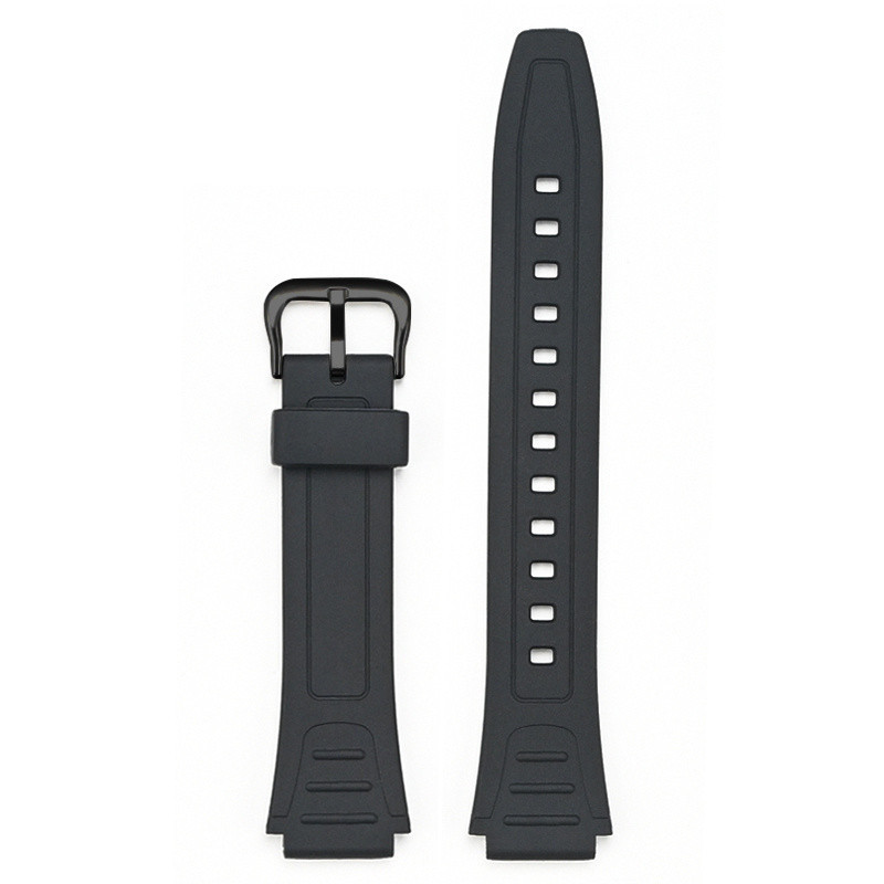 สายนาฬิกา 18 มม . สําหรับ Casio W-800H F-91 W-218H สายนาฬิกาเปลี ่ ยนสายสีดํา