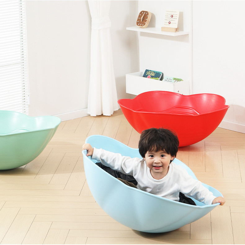 Sensory Rock Petal Gyro เก้าอี้หมุน Big turntable การฝึกอบรมกีฬา Rehabilitation Vestibule กระตุ้นของเล่นอนุบาลในครัวเรือน