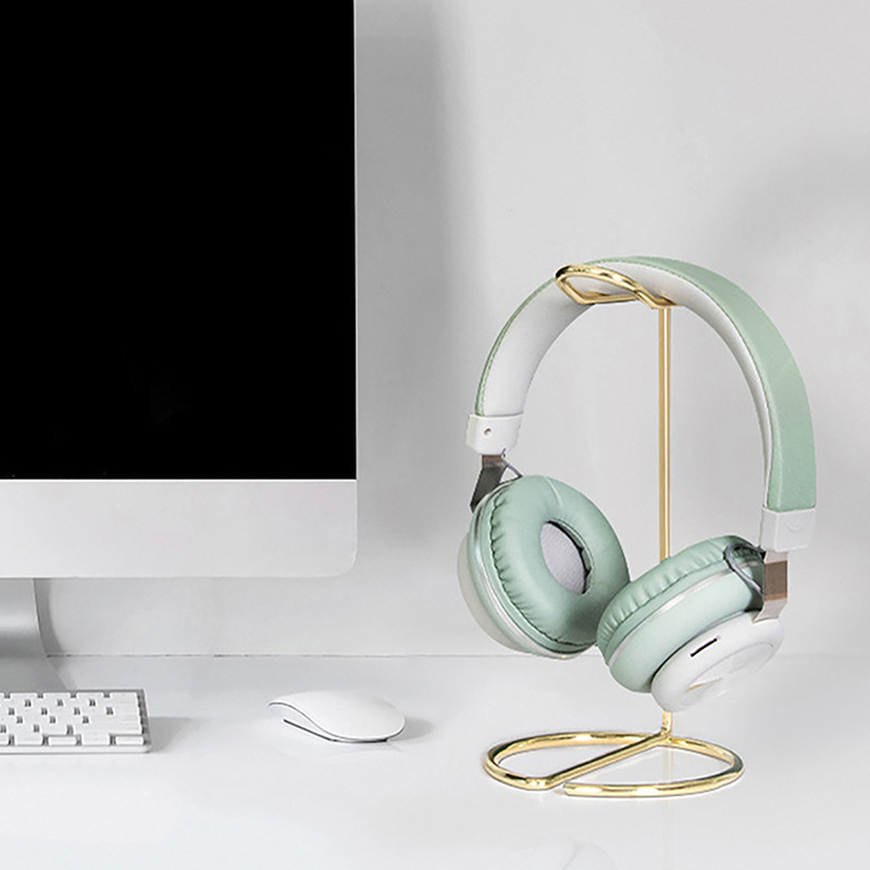 Tar 1 PC Iron Line หูฟังขาตั้งโลหะชุดหูฟัง Rack น่ารักหูฟังไร้สายผู้ถือสนับสนุน Gamer หมวกกันน็อค N