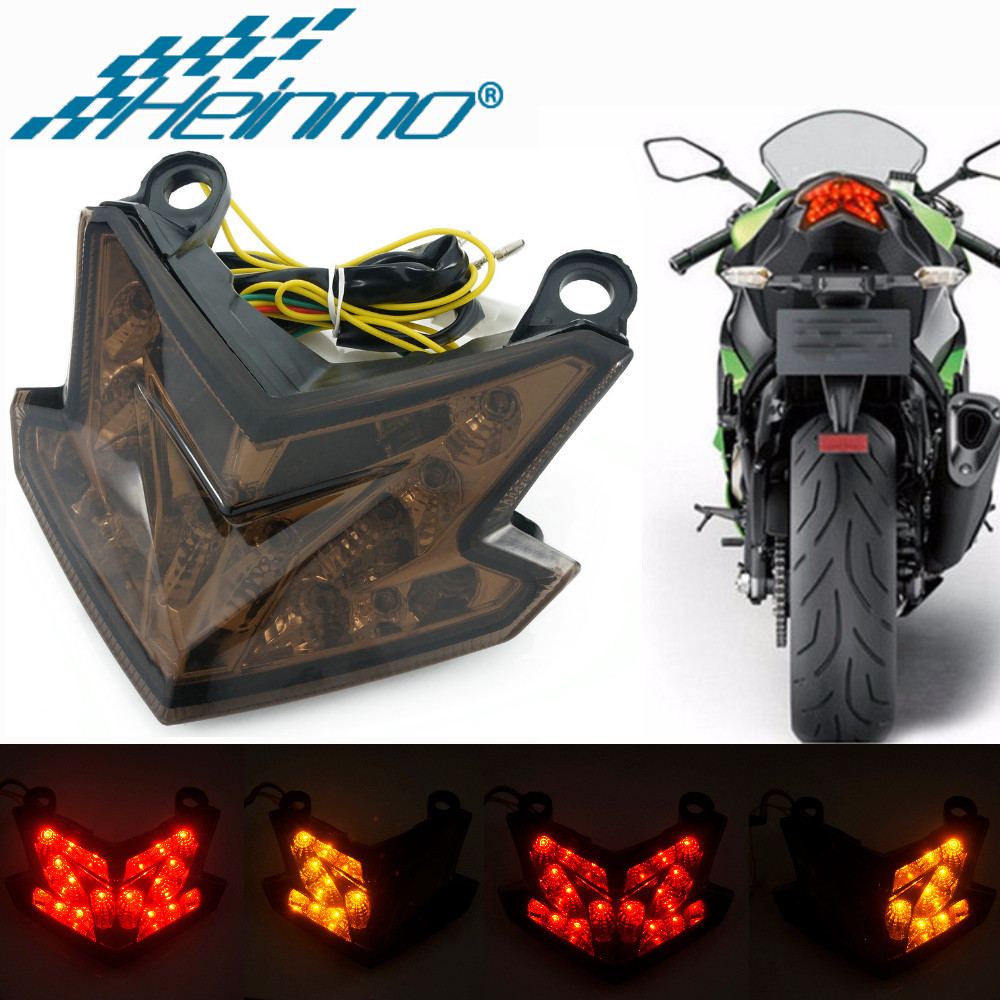 สําหรับ KAWASAKI Z800 2013-2018 แบบบูรณาการ LED ไฟท ้ าย Z125 Pro 2018-2022 2023 ไฟเลี ้ ยว ZX6R/636 2013-2018