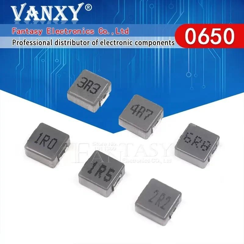 10pcs 0650 Molding Power Choke SMD Power Inductor 1UH 1.5UH 2.2UH 3.3UH 4.7UH 6.8UH 10UH 15UH 22UH 3