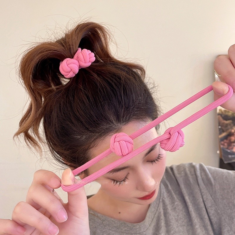 สไตล ์ จีนยืดยางผมวงหัวเชือก Scrunchie ผมผูกอุปกรณ ์ เสริมผม