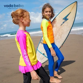VODA BEBA กางเกงว่ายน้ำ กางเกงออกกำลังกายเด็กน่ารัก กางเกงชายหาด เด็ก ขาสั้น สีพื้น