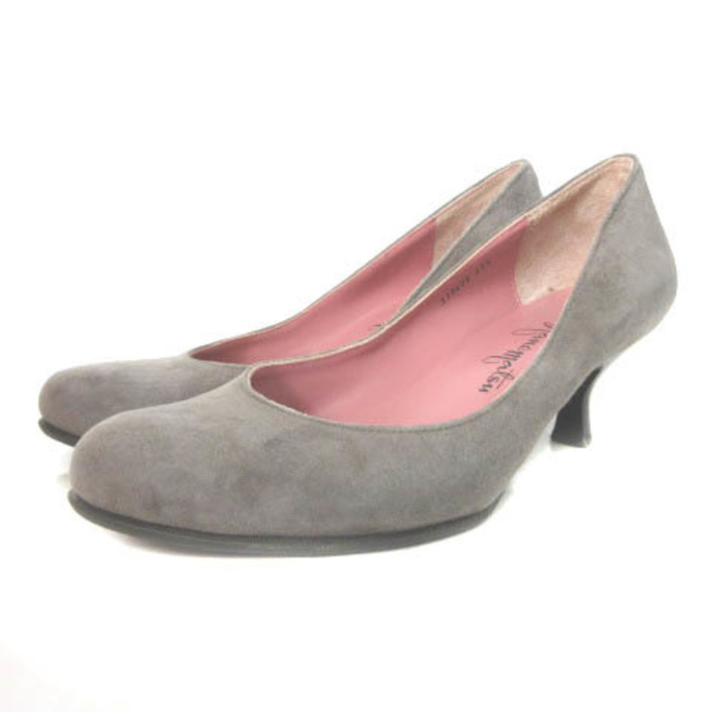Ginza Kanematsu Pumps Shoes Suede Round Toe Gray 21.5cm Direct from Japan Secondhand