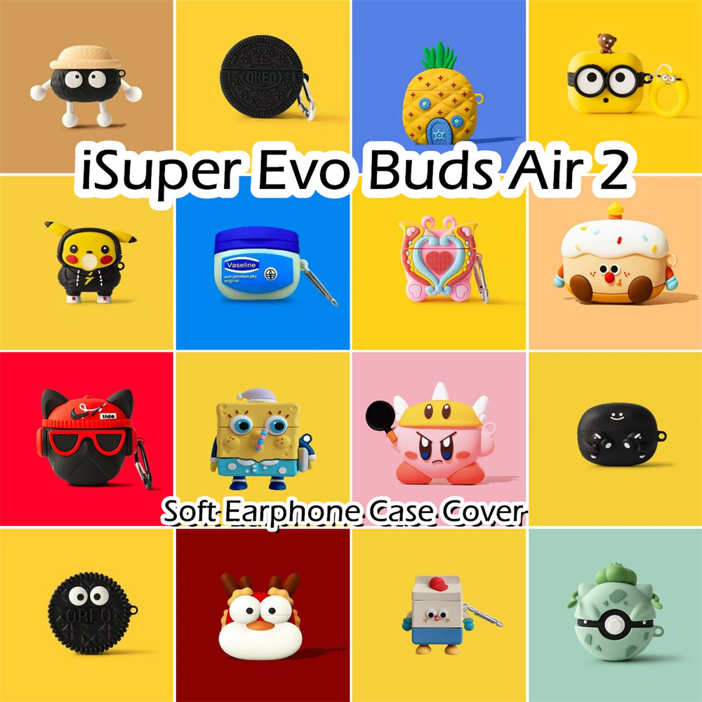【Case Home 】นําไปใช้กับ iSuper Evo Buds Air 2 เคส Case เคสหูฟัง ซิลิโคนนุ่ม เคส เคสหูฟัง NO.2
