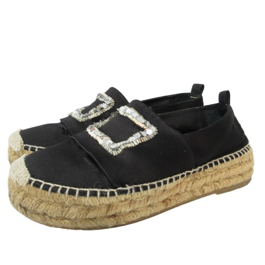 Roger Vivier loafers slip-ons black approx. 22.5 cm 23 cm STK Direct from Japan Secondhand