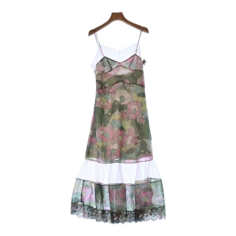 Fendi Ping PINK M Dress Beige Women Patterned all over Green Direct from Japan Secondhand