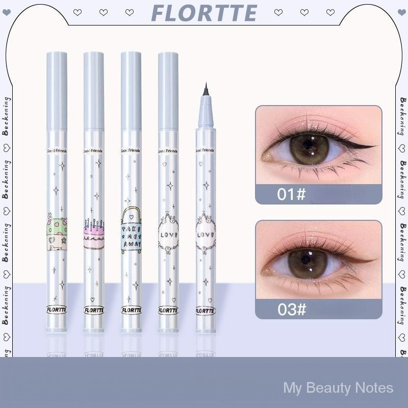 FLORTTE FLORTTE Universal Liquid Eyeliner Good Fat Friends Club Series Fine Multi-Purpose หมุนหัวปาก