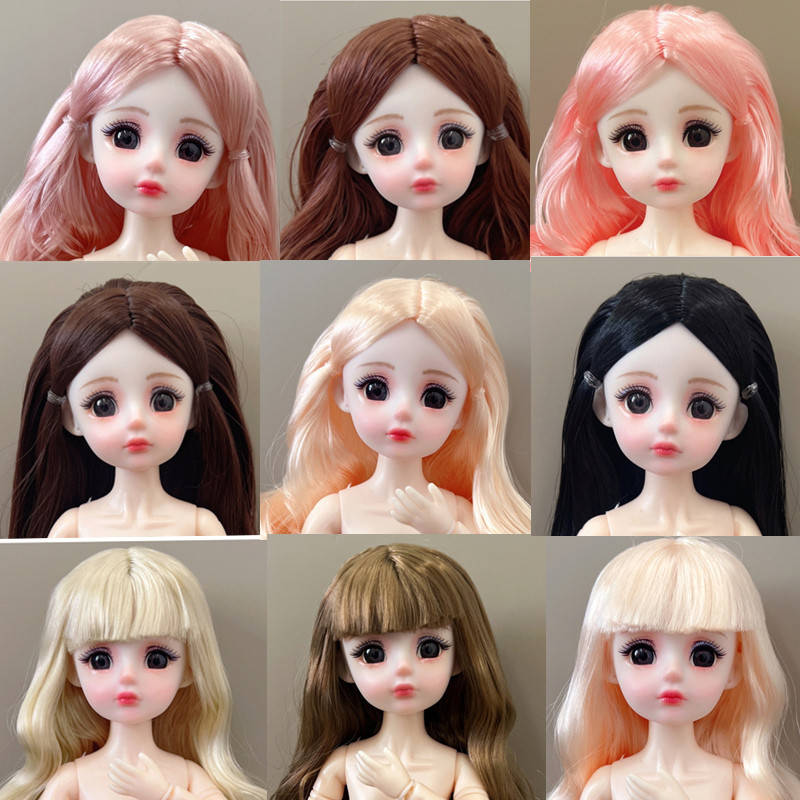 1 ชิ้นหัวสําหรับ 30 ซม.ตุ๊กตาสาว 1/6 Bjd เจ้าหญิงอุปกรณ์เสริมเด็กแต่งตัวของเล่น Diy เฉพาะหัว