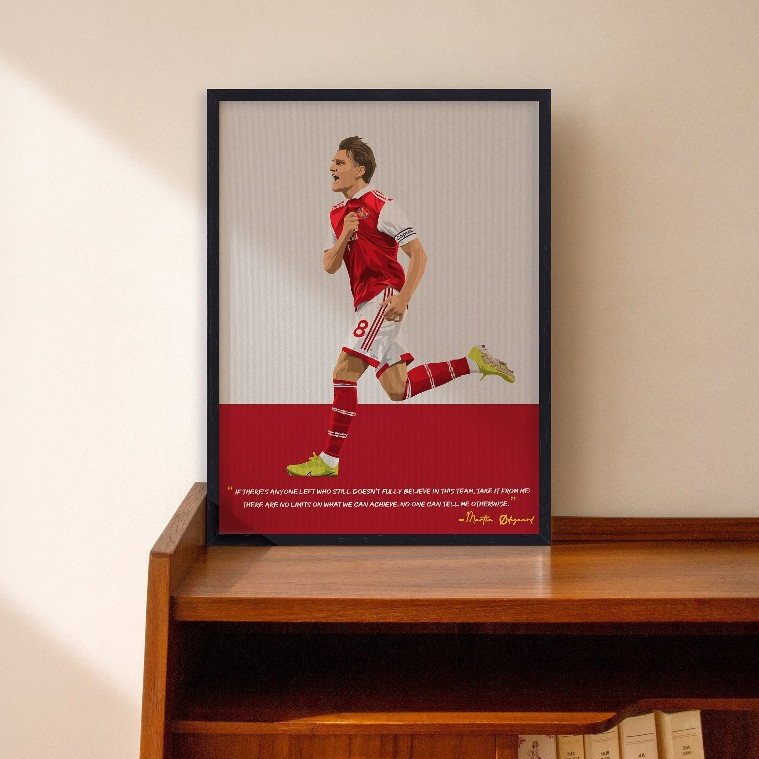 โปสเตอร์ฟุตบอล ️ Captain Arsenal - Martin Odegaard - Wall Decor -