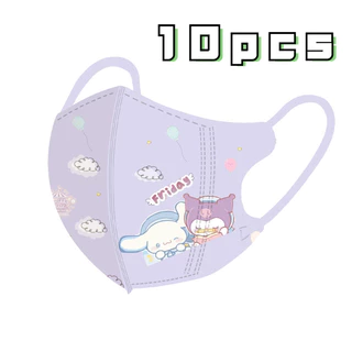 50 ชิ้นบรรจุแยก Cinnamoroll Pochacco หน้ากากเด็ก Sanrio 3D สามมิติ 3-12age หน้ากากเด็กน่ารัก Kuromi การ์ตูนการพิมพ์หน้ากาก