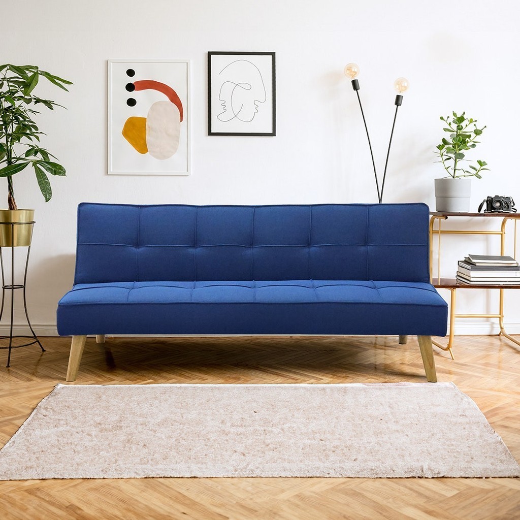 SB Design Square โซฟาเบด รุ่น Lopez สีน้ำเงิน (165x80x69 ซม.) แบรนด์ KONCEPT FURNITURE