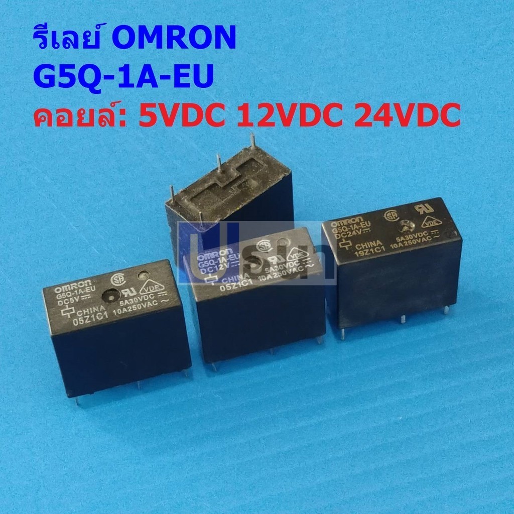 Relay รีเลย์ ออมรอน Omron แท้ คอยล์ 5VDC 12VDC 24VDC 4Pin G5Q-1A-EU #G5Q-1A-EU 4P Omron (1 ตัว)